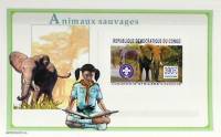 (№2003-152) Блок марок Республика Конго 2003 год "Африканский Лесной Слон Утилизировались африкана c