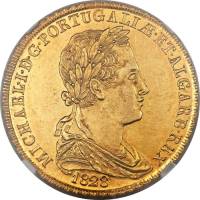 (№1828km388) Монета Португалия 1828 год 6,400 Reacute;is (Peccedil)