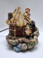 Фонтан декоративный настольный Гномы полистоун рабочий