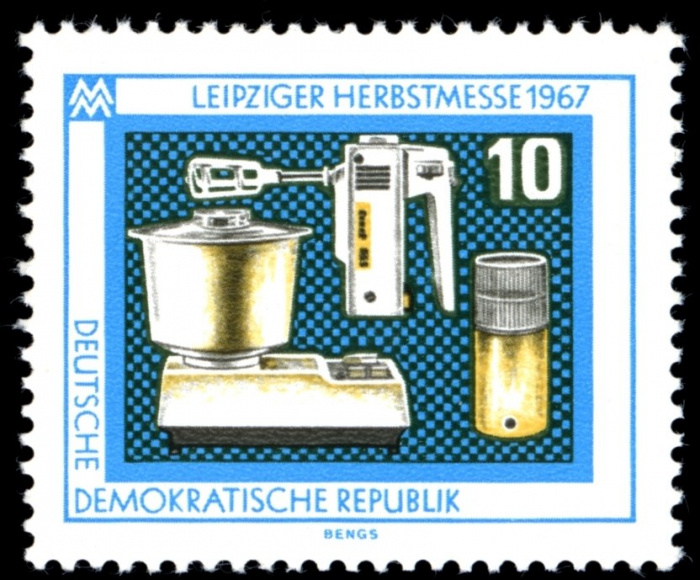 (1967-062) Марка Германия (ГДР) &quot;Кухонные приборы&quot;    Ярмарка, Лейпциг II Θ
