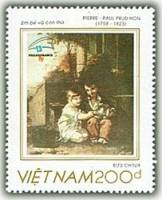 (1989-082a) Марка Вьетнам "Дети"  Без перфорации  Выставка марок PhilexFrance'89  III O