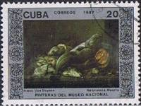 (1987-005) Марка Куба "Натюрморт"    Музей в Гаване III Θ