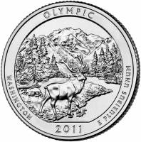 (008d) Монета США 2011 год 25 центов "Олимпик"  Медь-Никель  UNC