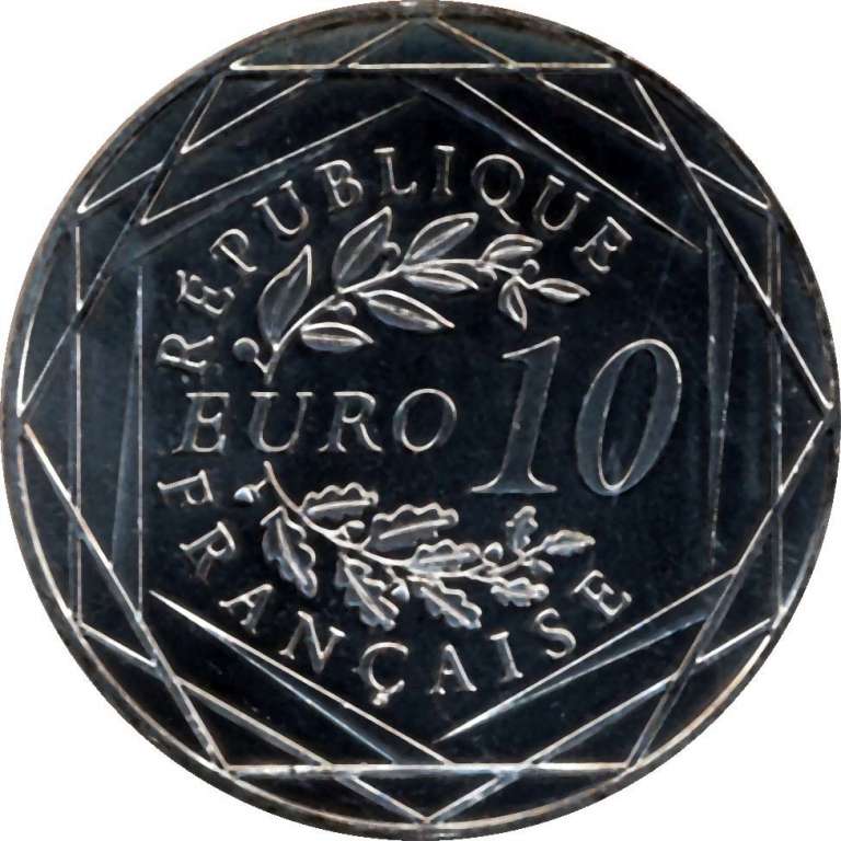 () Монета Франция 2014 год 10 евро &quot;&quot;   Биметалл (Серебро - Ниобиум)  AU