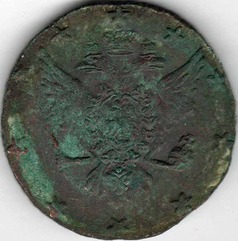(1762, 10 КОПѢЕКЪ 1762) Монета Россия-Финдяндия 1762 год 10 копеек   Медь  VF