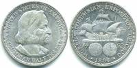 (1892) Монета США 1892 год 50 центов "Христофор Колумб"  Колумбова выставка Серебро Ag 900  XF