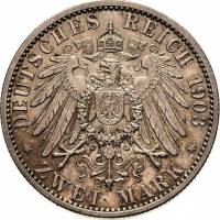 (№1903km217) Монета Германия (Великий князь) 1903 год 2 Mark (Великий князь)
