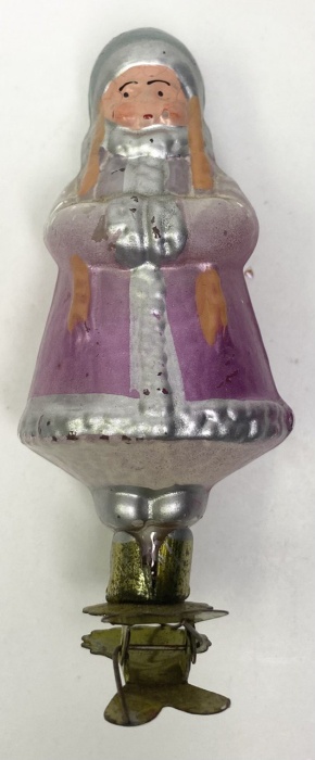 Елочная игрушка Снегурочка стекло СССР