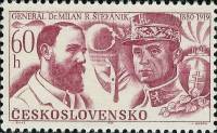 (1969-025) Марка Чехословакия "М. Штефаник"    50-летие смерти М. Штефаника III Θ