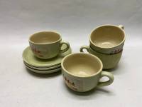 Чайные чашки 3 шт и 3 блюдца керамика