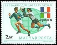 (1978-030) Марка Венгрия "Франция-Италия"    ЧМ по футболу 1978 Аргентина II Θ