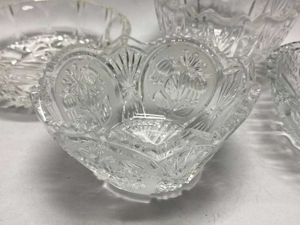 Салатник, конфетница хрусталь 4 шт