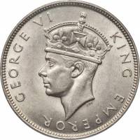 (№1939km3) Монета Сейшельские острова 1939 год frac12; Rupee