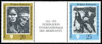 (1971-051) Лист (2 м + куп) Германия (ГДР) "Повстанцы"    Сопротивление III Θ