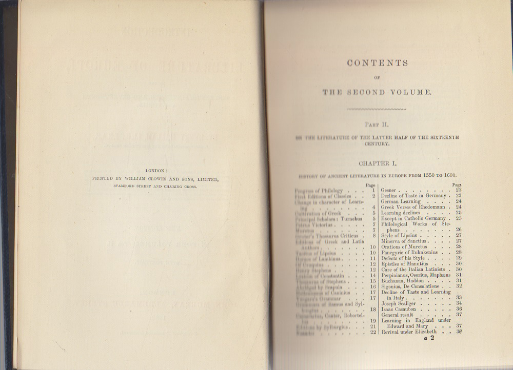 Книга &quot;Hillam`s literature story (vol. 2)&quot; 1882 J. Murray Лондон Твёрдая обл. 464 с. Без илл.