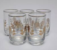 Набор стопок, 5 шт., стекло, СССР (сост. на фото)