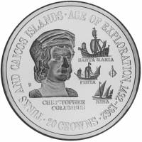 () Монета Тёркс и Кайкос 1975 год 20  ""    AU