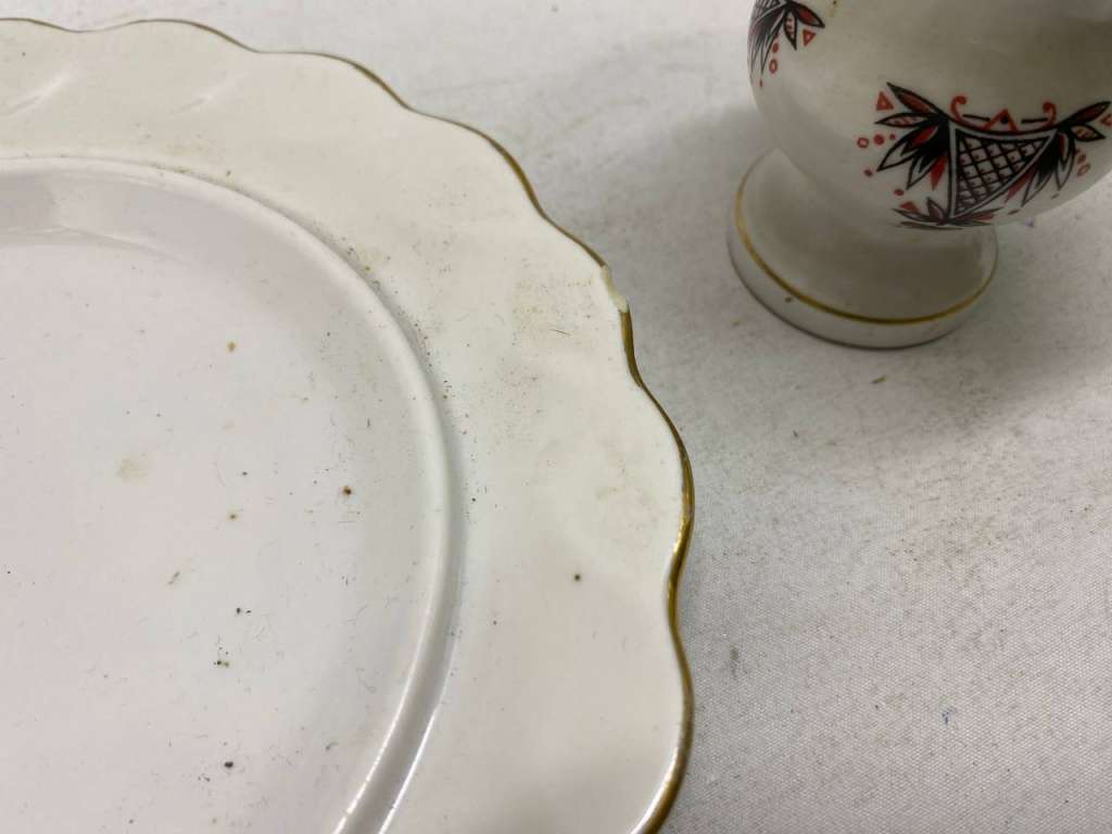 Масленка с крышкой и ваза ЛОЗ ЛЗФН