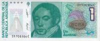 (1986) Банкнота Аргентина 1986 год 1 аустралей "Бернандино Ривадавиа"   UNC