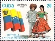 (1990-086) Марка Куба "Венесуэла"    История Латинской Америки III Θ