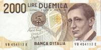  Банкнота Италия 1990 год 2 000     UNC