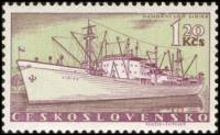 (1960-007) Марка Чехословакия "Грузовое судно 'Lidice'"   Пароходы III Θ