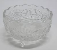 Конфетница, хрусталь, высота 5,5 см., д-11см., СССР (сост. на фото)