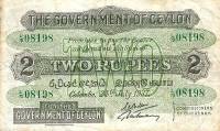 (№1937P-21b.1) Банкнота Цейлон (Шри-Ланка) 1937 год "2 Rupee"