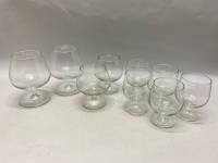 Бокалы коньячные 9 шт, разного размера