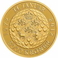 (№2012km947) Монета Дания 2012 год 3,000 Kroner (Королева Маргрете)