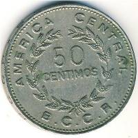 (№1972km189.2) Монета Коста-Рика 1972 год 50 Ceacute;ntimos