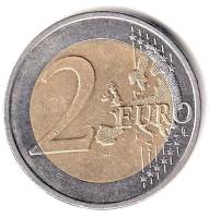 (2007) Монета Финляндия 2007 год 2 евро  2-й тип образца 2007 буквы FI, знак МД в центре Биметалл  V