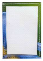 Обложка для проездного (Полимер) Принт "Голубая ромашка на зеленом фоне"