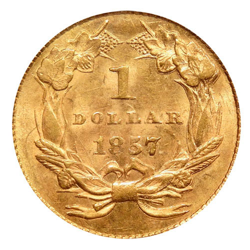(1879) Монета США 1879 год 1 доллар   Золото Au 900  UNC