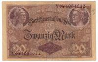 (1914) Ссудный чек Германия 1914 год 20 марок    UNC