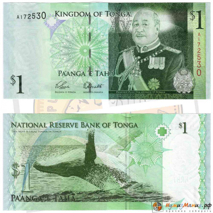 () Банкнота Тонга 2008 год 1  &quot;&quot;   UNC