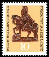 (1969-093) Марка Германия (ГДР) "Всадник"    Народное искусство II Θ