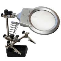 Лупа-Лампа Настольная MG16129-A, 90 мм, с держателем, производство Китай