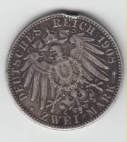 () Монета Германия (Империя) 1908 год   ""   Серебро (Ag)  F