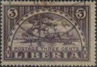 (№1914-127) Марка Либерия 1914 год "Монровия-Харбор-Айленд Провиденс", Гашеная