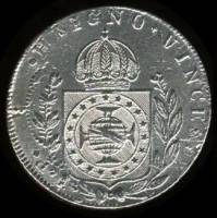  Монета Бразилия 1835 год 960     Биметалл (Серебро - Ниобиум)  UNC
