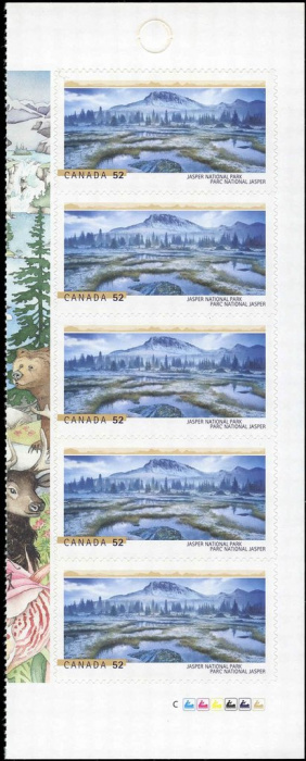 Лист марок Канада 2007 год &quot;Национальный Парк Джаспер 19072007&quot;, Гашеный