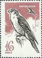 1965-140 Марка СССР Кречет   Хищные птицы II O