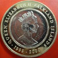(№1999km69a) Монета Фолклендские Острова 1999 год 2 Pounds
