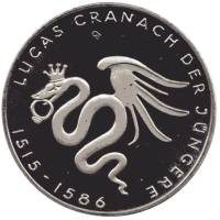 (2015g) Монета Германия (ФРГ) 2015 год 10 евро "Лукас Кранах Младший"  Медь-Никель  PROOF