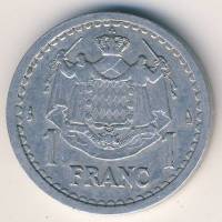 (№1943km120) Монета Монако 1943 год 1 Franc