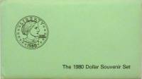 (1980pds, 3 м. по 1 д. Долларовый сувенирный набор) Набор США 1980 год   UNC