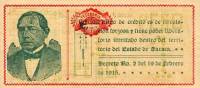 (1915) Банкнота Мексика (Оахака) 1915 год 1 песо "Бенито Хуарес"   UNC