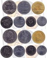 (1991-2003 7 монет 1 2 5 10 20 50 100 франков) Набор монет Французкая Полинезия    UNC