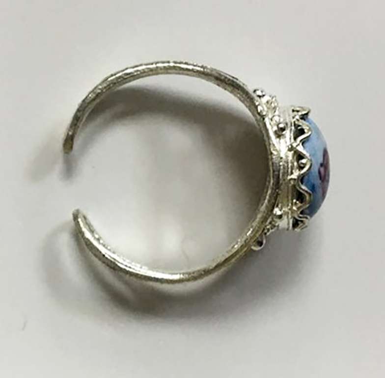 Кольцо "Финифть", серебрение (сост. на фото)